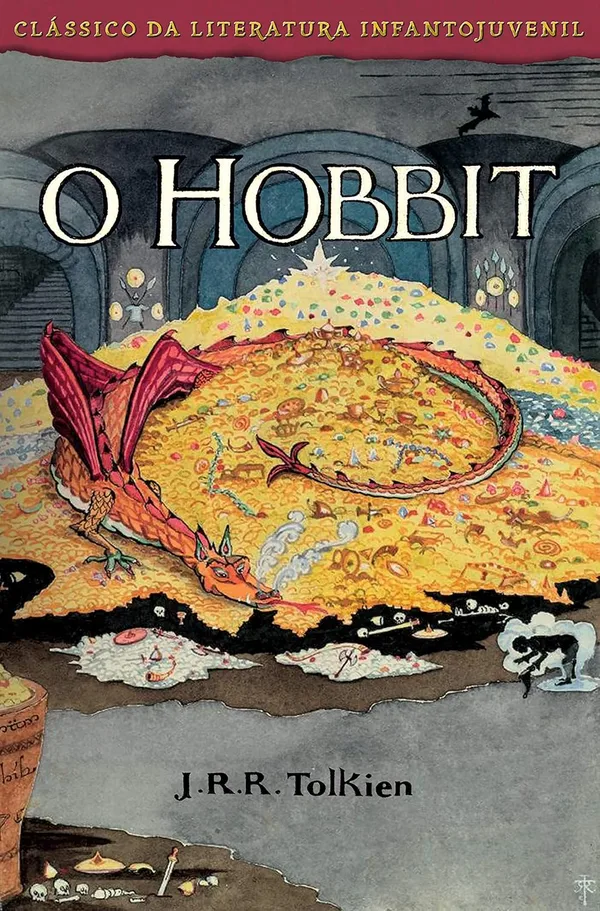Capa do livro O Hobbit de J.R.R. Tolkien